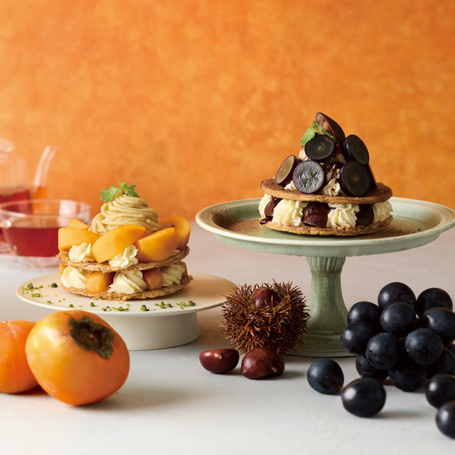 3店舗限定 ぶどうや柿を味わうミルフィーユが順次登場